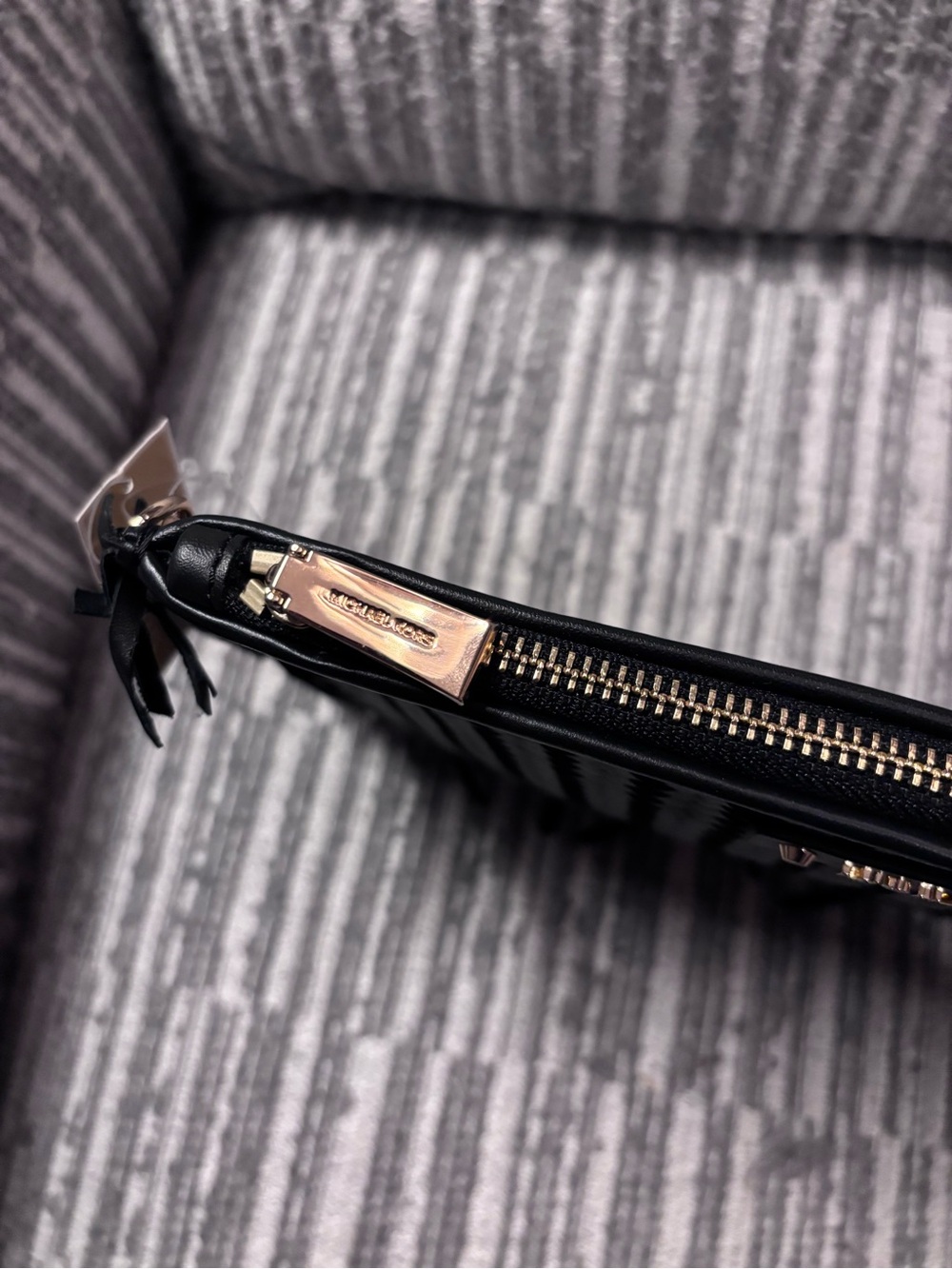Michael Kors Black Woven Fringe Wristlet Clutch - Picture 7 of 7